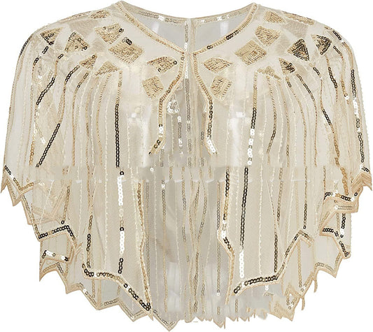 Kurzes Cape-Abendkleid aus Mesh mit Pailletten, Cheongsam, Partykleid, Oberbekleidung, grenzüberschreitend