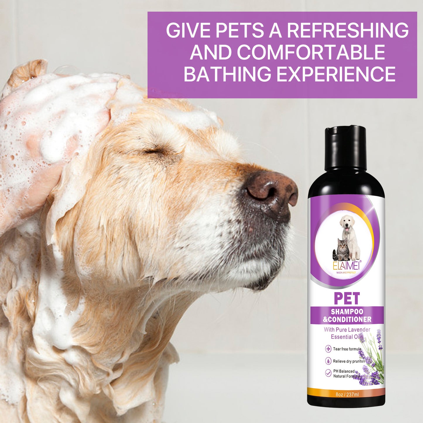 Two-in-one Anti-hair Removal Pet Shampoo