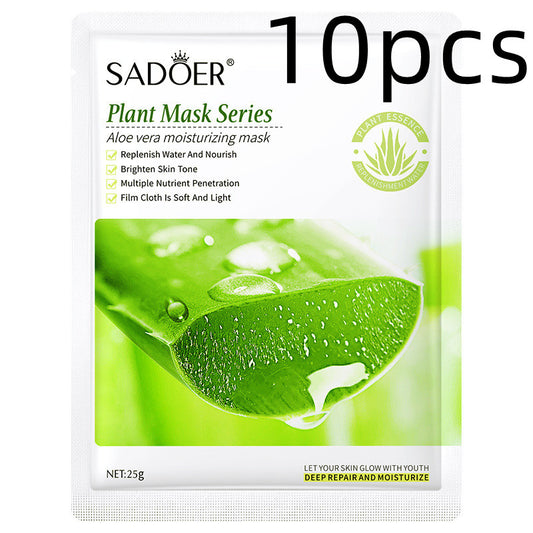 Einfache feuchtigkeitsspendende Gesichtsmaske mit Pflanzen und Früchten