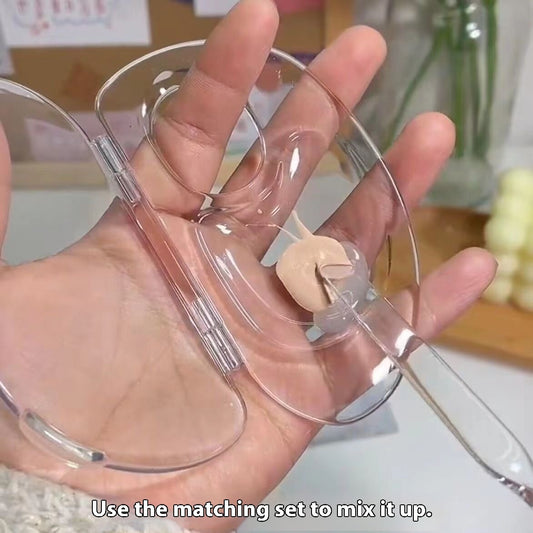 Tragbare, transparente, multifunktionale Mischpalette für flüssiges Make-up