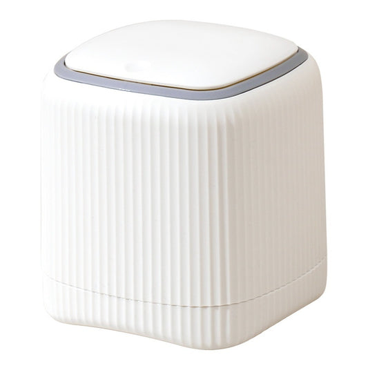 Übergroßer, doppelwandiger Mini-Tischmülleimer mit Deckel für bequeme Benutzer