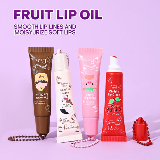 Colorful Fruit Cartoon Series Lip Gloss Refreshing And Moisturizing