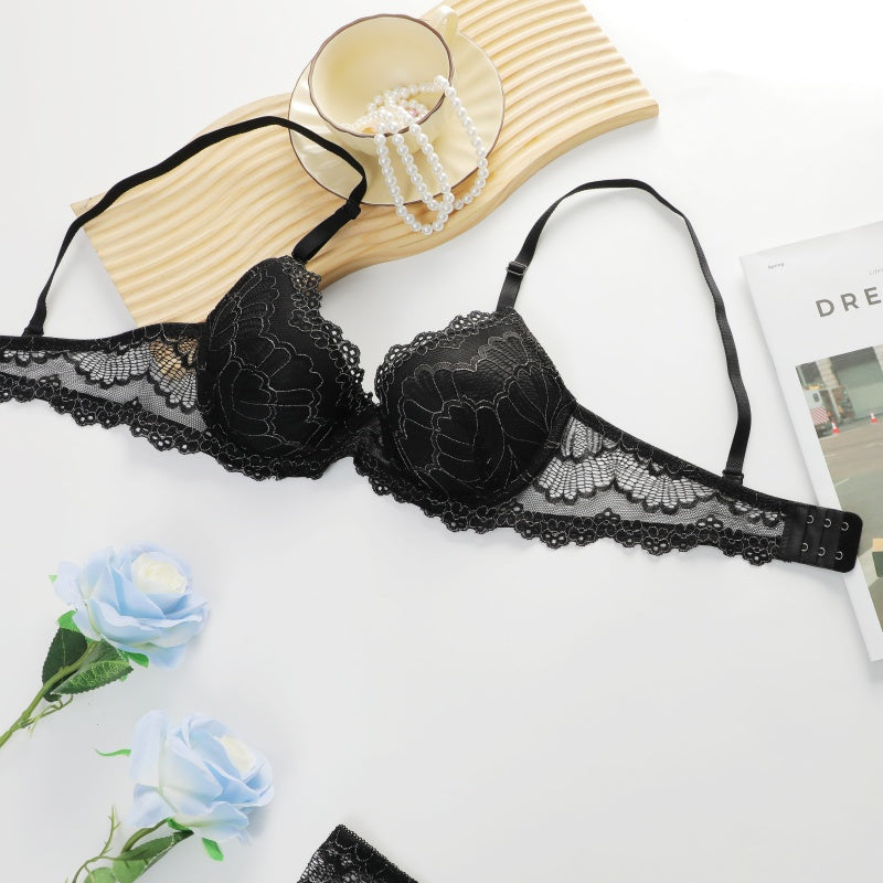 Sexy Push-up-Spitzen-Dessous-Set für Damen