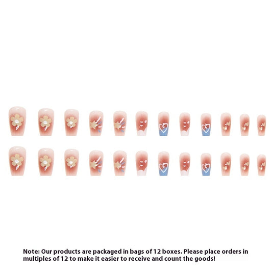 Vielseitiger, mittellanger, rosafarbener künstlicher Nagelflicken für Damen