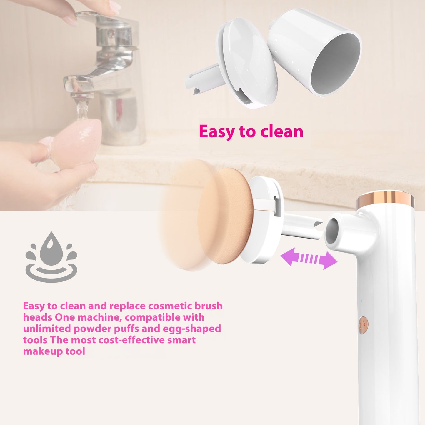 Electric Lazy Makeup Wet And Dry Powder Puff Machine