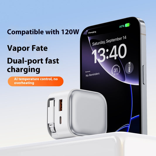 AI Temperature Control Three-port American Standard Gallium Nitride Charger