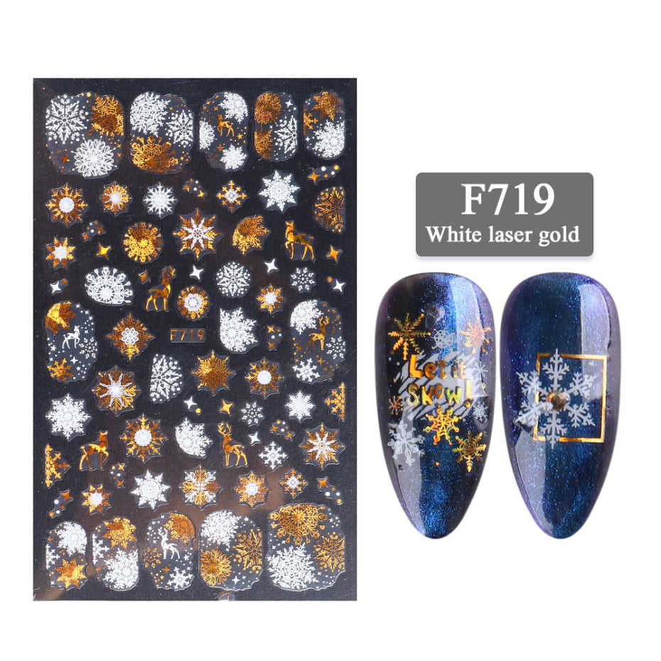 Nagelsticker 3D Weihnachtsserie Zweifarbig