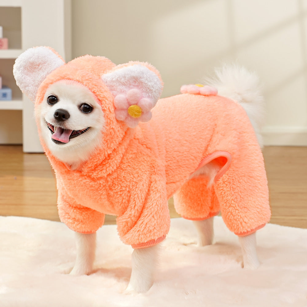 Haustierbekleidung und Accessoires für Hunde und Katzen: Herbst-Winter-Outfits mit Fleece-Futter für Vierbeiner