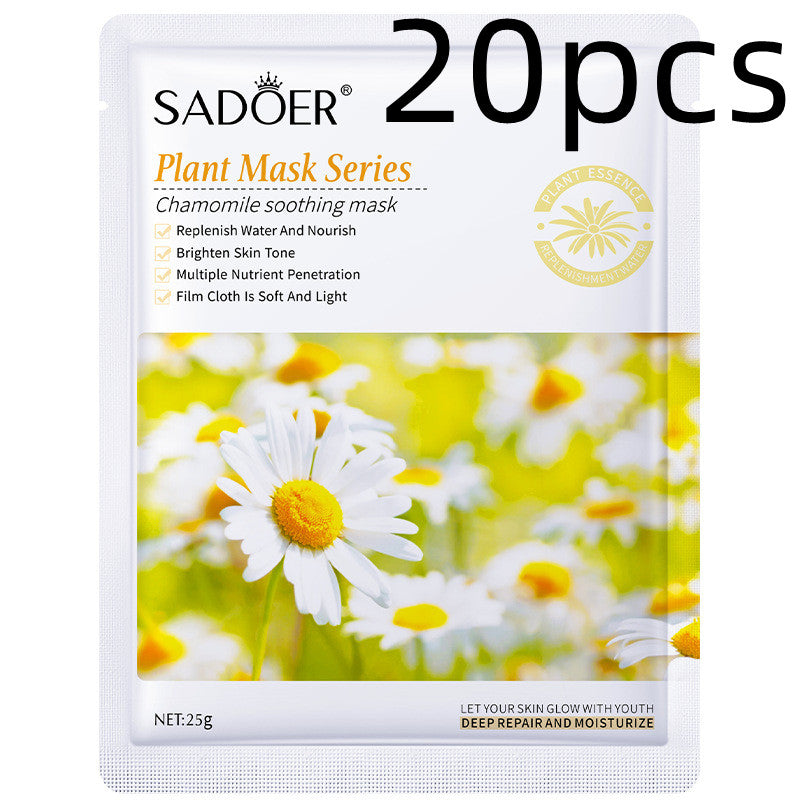 Einfache feuchtigkeitsspendende Gesichtsmaske mit Pflanzen und Früchten