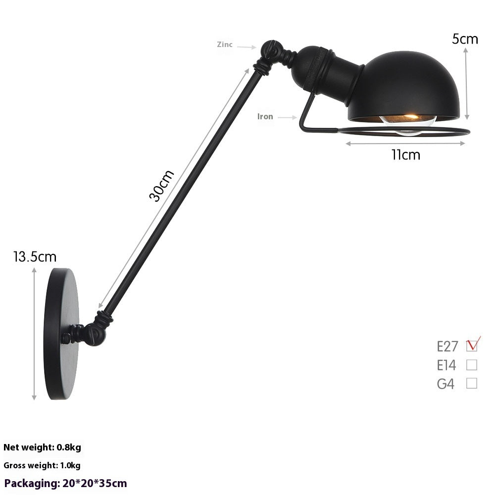 LED-Wandleuchte mit langem Arm, ideal für Arbeits- und Schlafzimmer, neben dem Bett