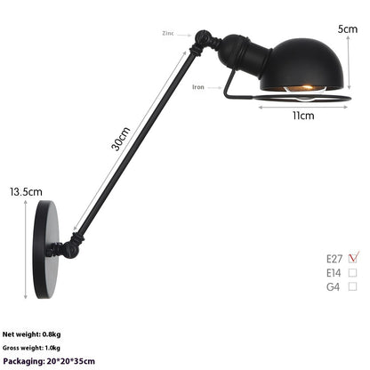 LED-Wandleuchte mit langem Arm, ideal für Arbeits- und Schlafzimmer, neben dem Bett