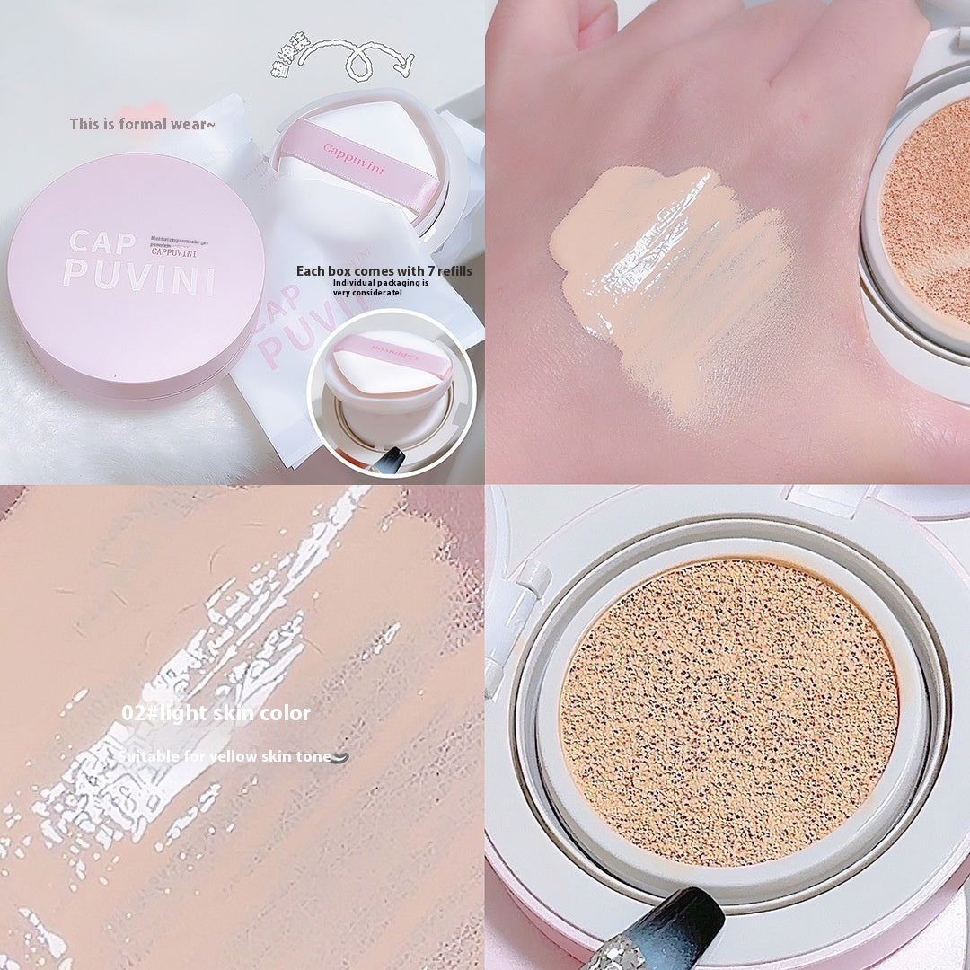 Cappuvini Feuchtigkeitsspendender Concealer, Air Cushion Concealer, mattes Nude-Make-up, mädchenhafter Stil, Studentinnen-Haushaltswaren