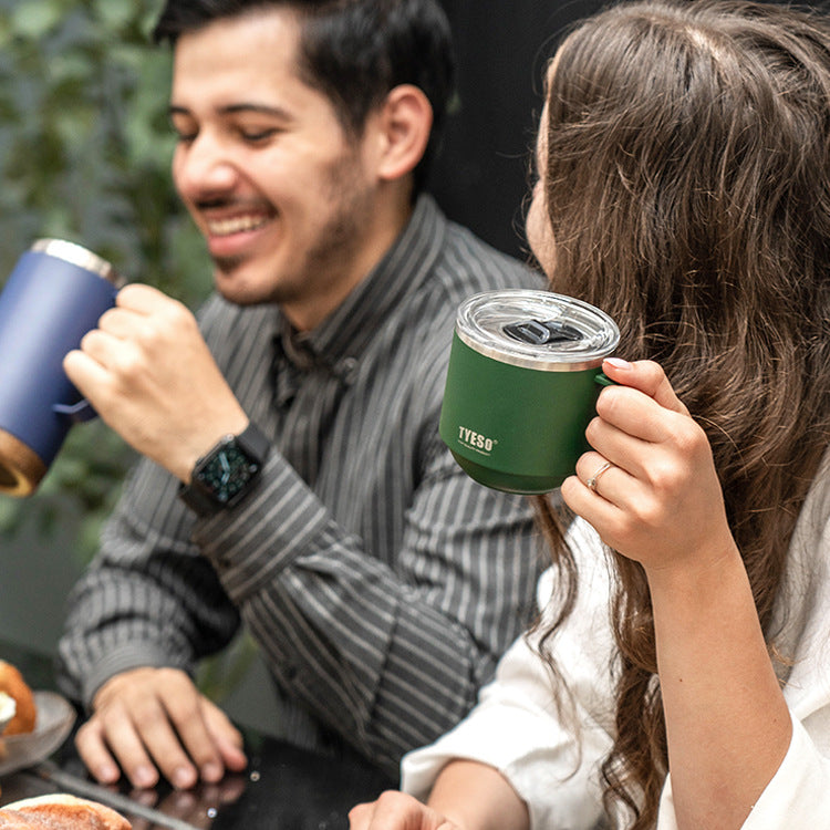 Isolierbecher aus Edelstahl mit Griff für Männer und Frauen