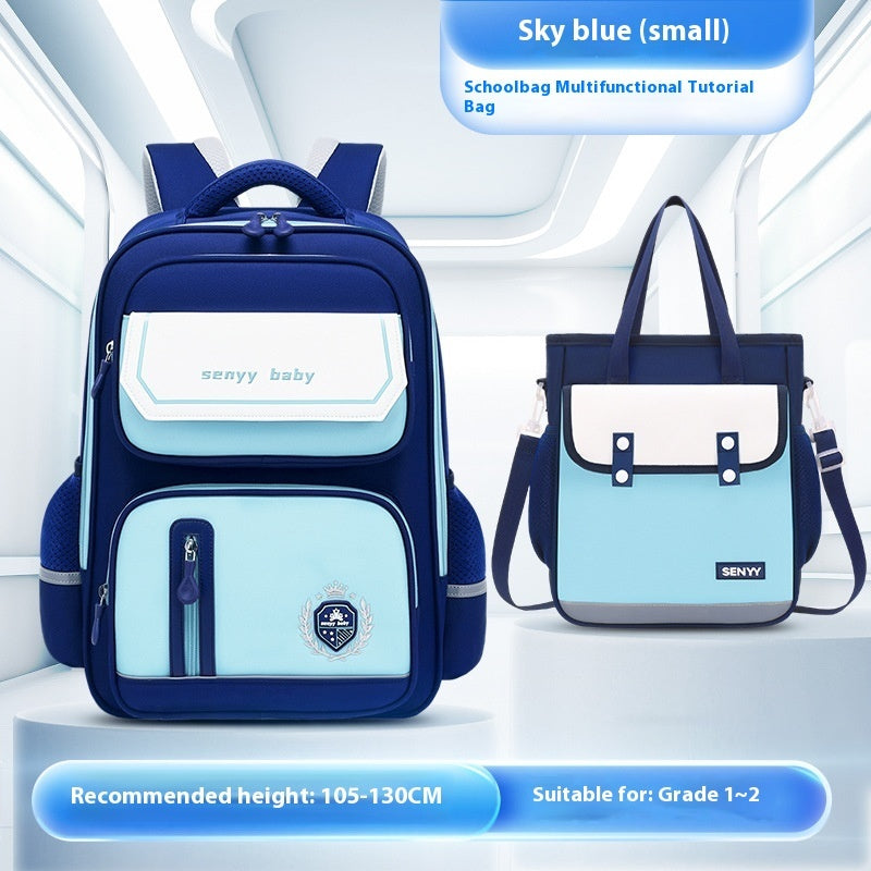 Kinderrucksack mit Rückenprotektor und wasserabweisendem, großem Fassungsvermögen aus Oxford-Gewebe 