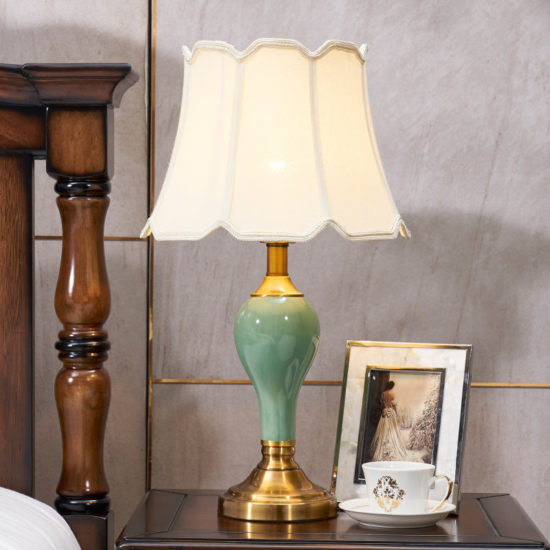 Bedroom Bedside Ceramic Table Lamp Warm Creative Living Room Study Household Lamps