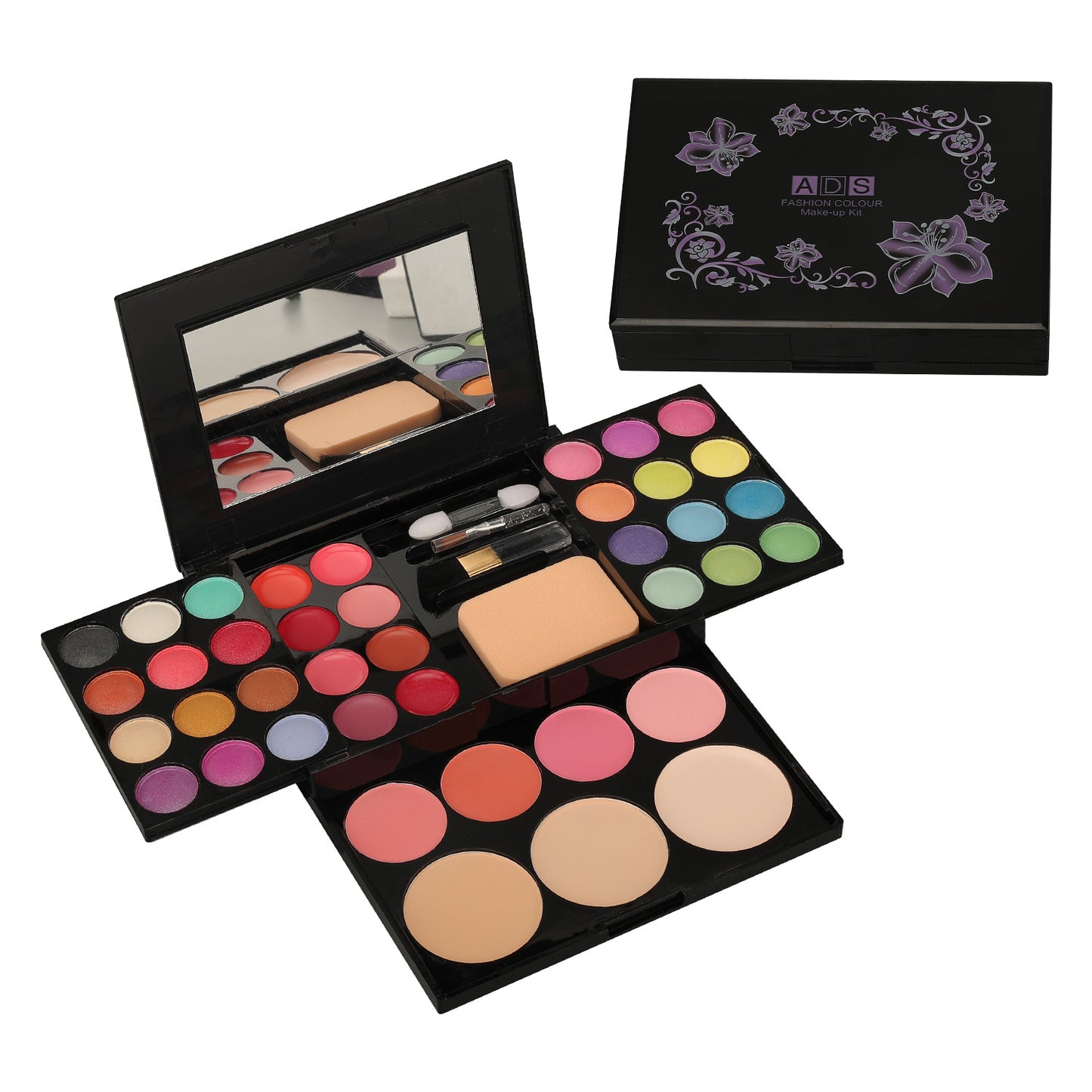 Make-up-Set für Damen, Komplettset, All-in-One-Geschenkset, Lidschattenpalette, natürliches, mattes Rouge, Bronzer, Concealer