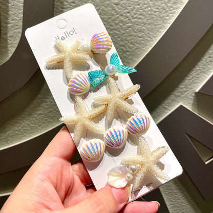 Children's Creative Starfish Shell Hairpin