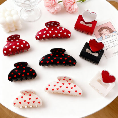 Herzförmiger, vielseitiger Haarclip mit Hai-Motiv zum Valentinstag