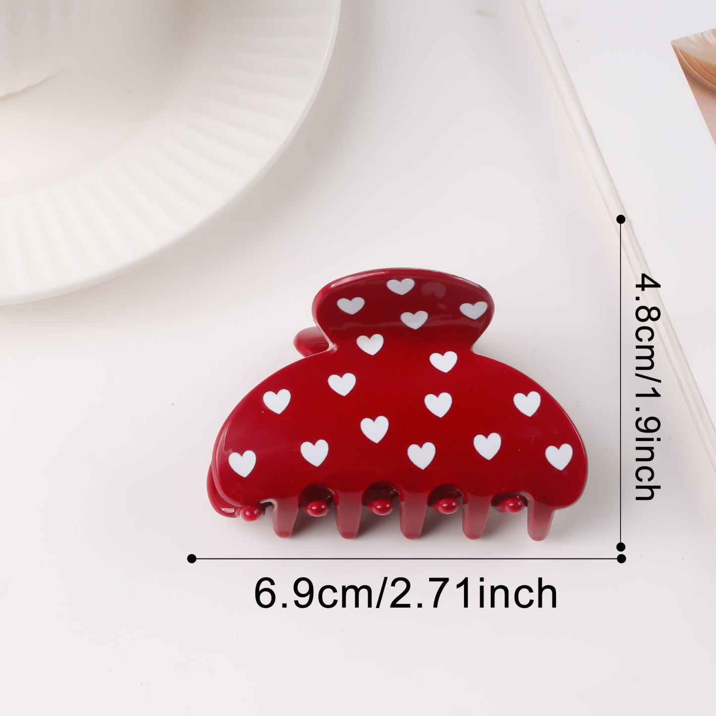 Herzförmiger, vielseitiger Haarclip mit Hai-Motiv zum Valentinstag