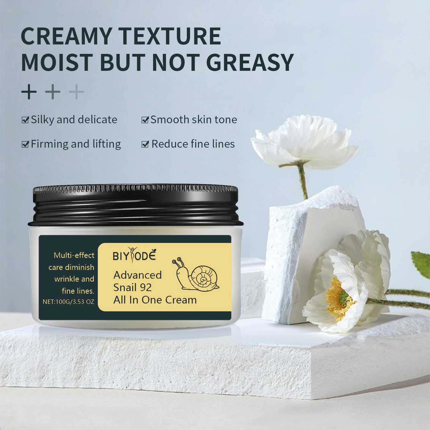 Anti-Aging-, straffende, liftende, feuchtigkeitsspendende und faltenreduzierende Gesichtscreme mit Schneckenextrakt 92 – die perfekte All-in-One-Gesichtscreme 