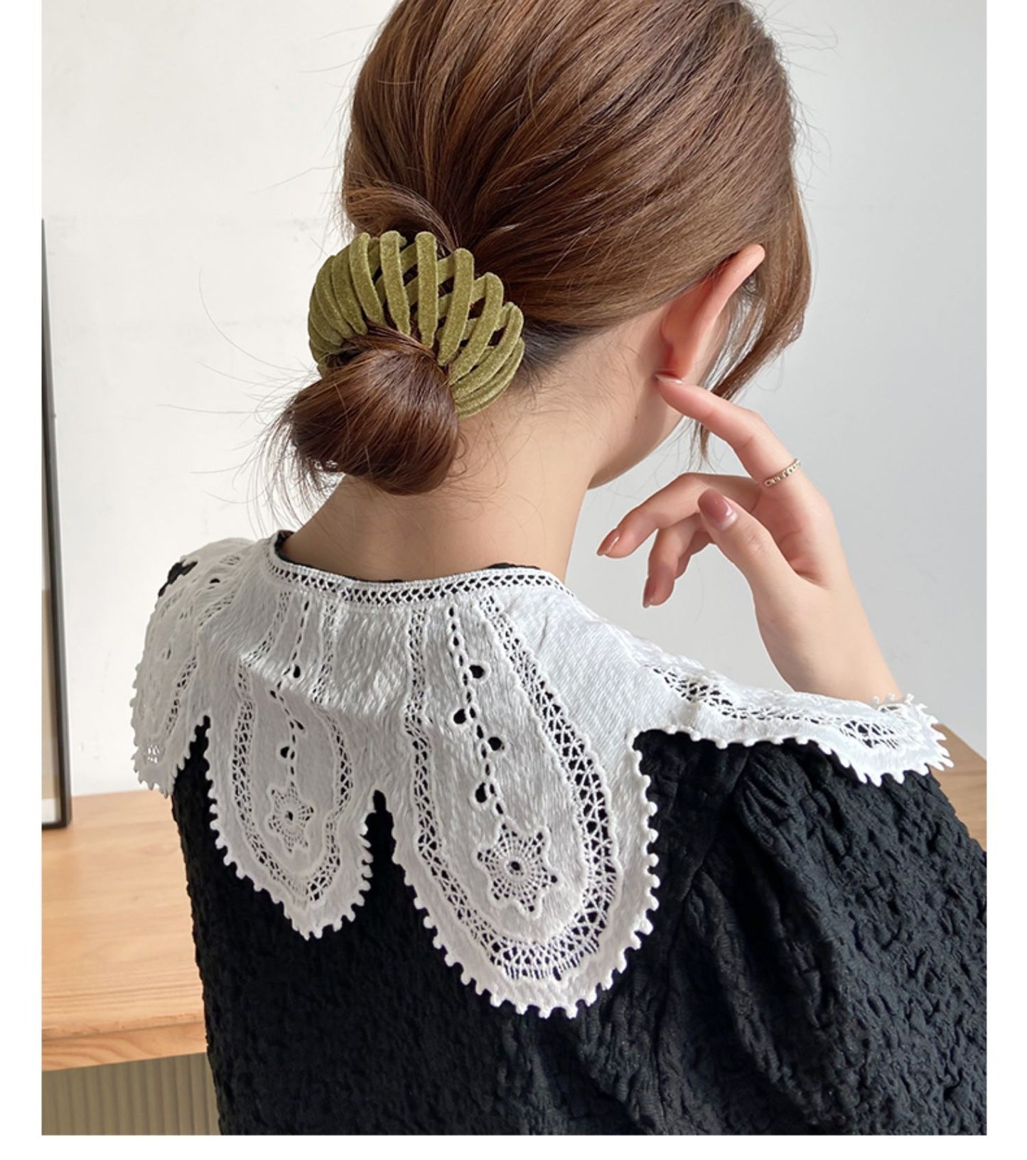 Swan Suede Bird's Nest Hair Band Hair Updo Holder Hair Clip High Ponytail Artifact Fixed Korean Bun Hair Ornament