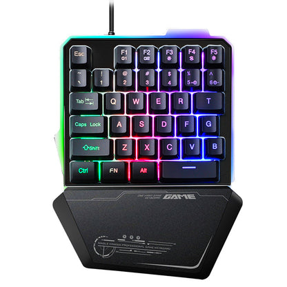 Einhand-RGB-Mechanik-Gaming-Tastatur