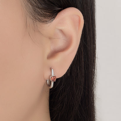 Schlichte und stilvolle geometrische Zirkon-Ohrclips für Damen