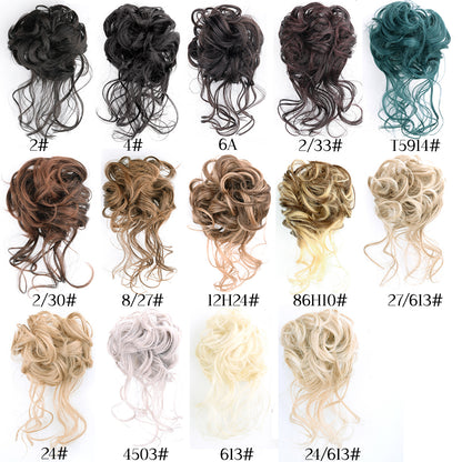 Grip Long Beard Hair Ring Ponytail Bun Messy Fluffy Curly Hair