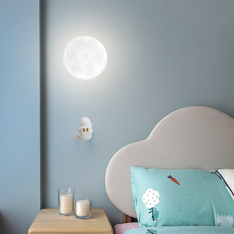 Moderne minimalistische Mond-Wandlampe fürs Kinderzimmer