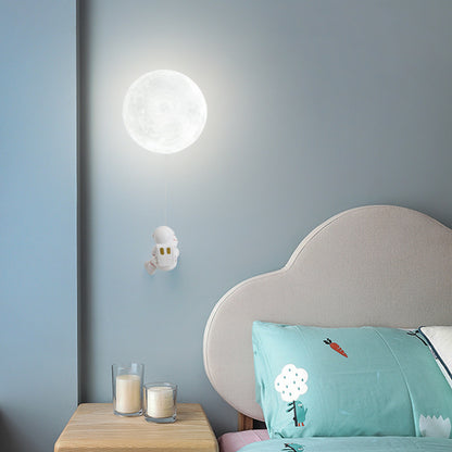 Moderne minimalistische Mond-Wandlampe fürs Kinderzimmer