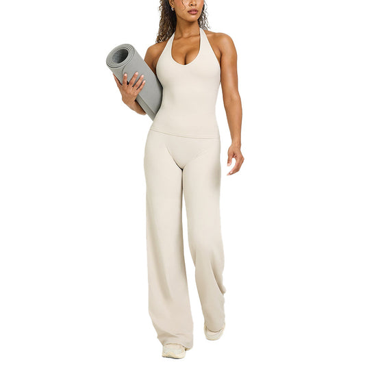 Nahtloses langes Yoga-Tanktop für Damen