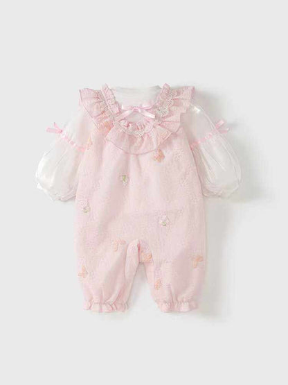 Frühling/Herbst 100-Tage-Strampler-Set für Babymädchen Vollmond