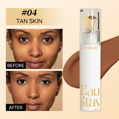 Flüssiger Concealer, langanhaltend, wasserfest, Make-up-Grundlage mit Schaber