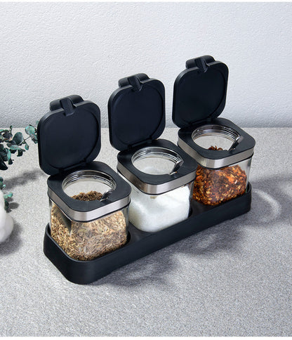 Hitzebeständige Salzstreuerflasche aus Glas mit Griff, Gewürzglas