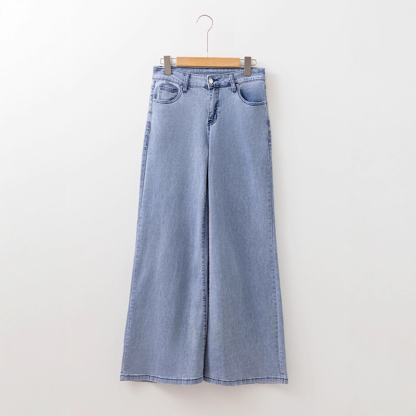 Women's High Waist Casual Loose Solid Color Jeans