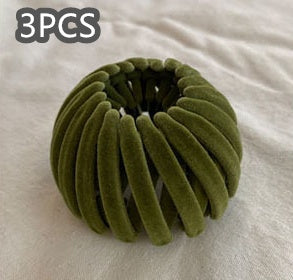Velvet Bird's Nest Hairpin Lazy Hair Band For Bun Haircut Hair Band Girl's High Ponytail Barrettes