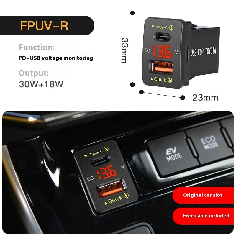 48W Schnelllade-QC30-Auto-Modifikations-Handyladegerät