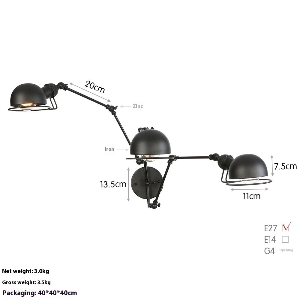 LED-Wandleuchte mit langem Arm, ideal für Arbeits- und Schlafzimmer, neben dem Bett