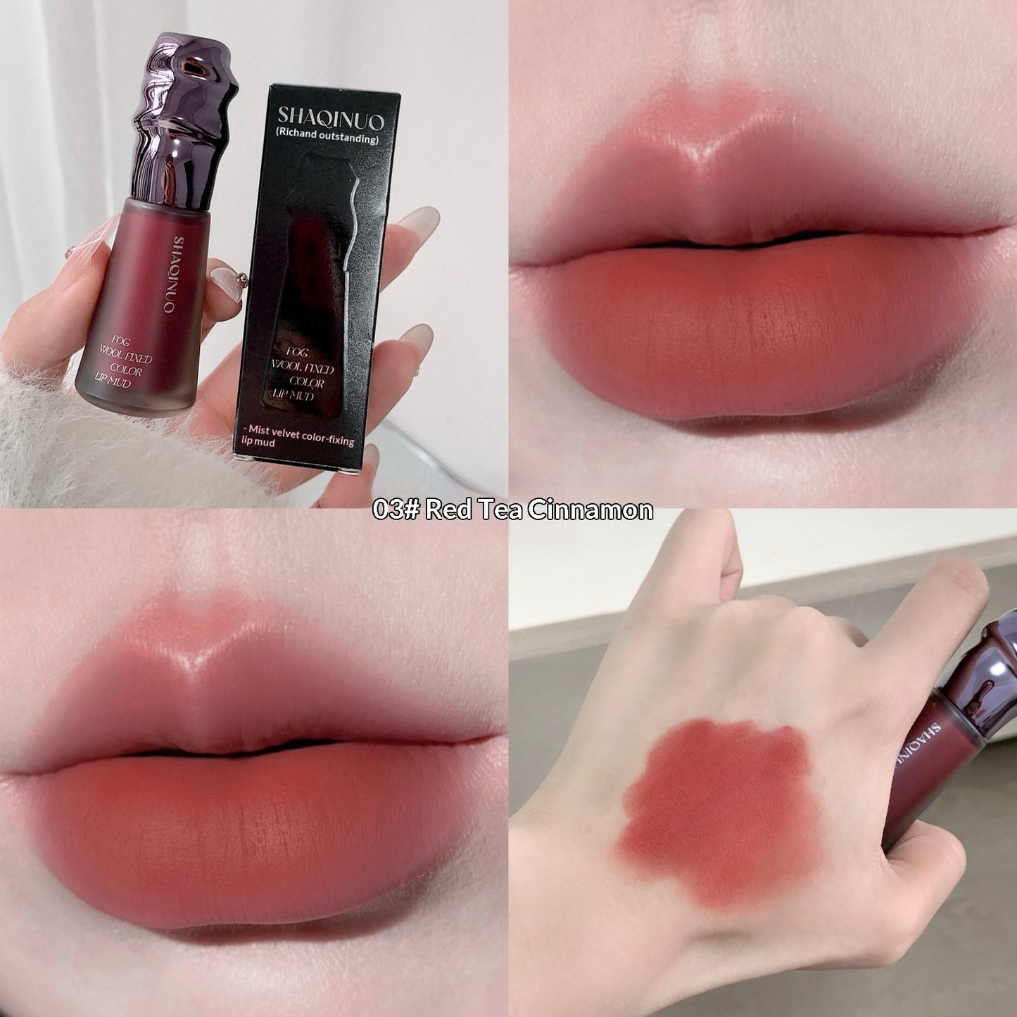 Mist Velvet Color-Fixing Matte Lip Glaze Lippenstift, der Ihren Teint heller aussehen lässt