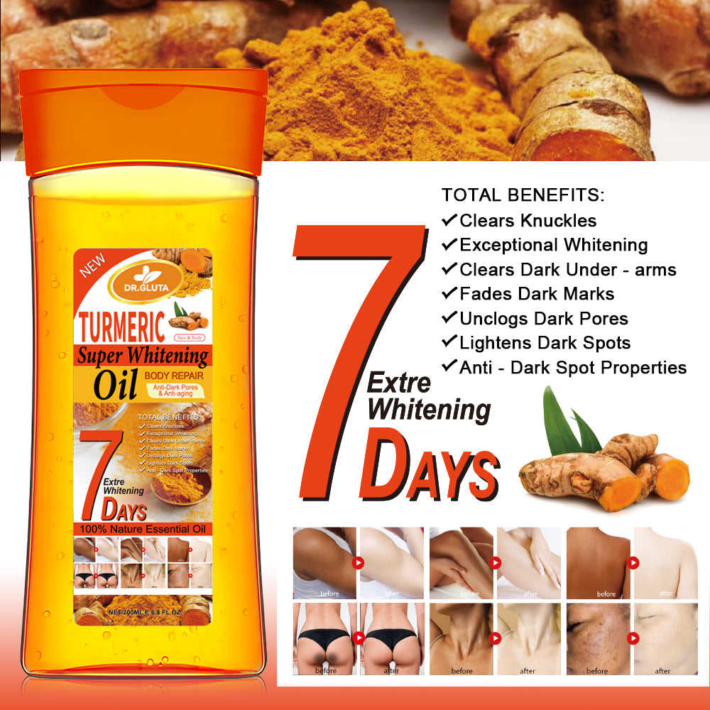 DR Kurkuma Super Whitening Hautreparatur Anti-Poren Körperöl 