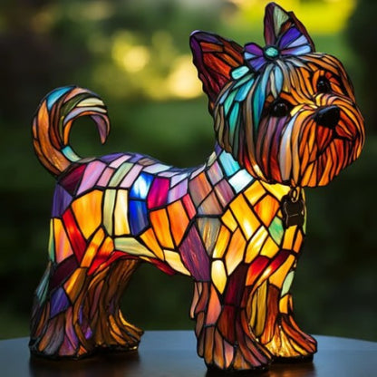 Colorful Strange Dog Lamp Resin Decorations