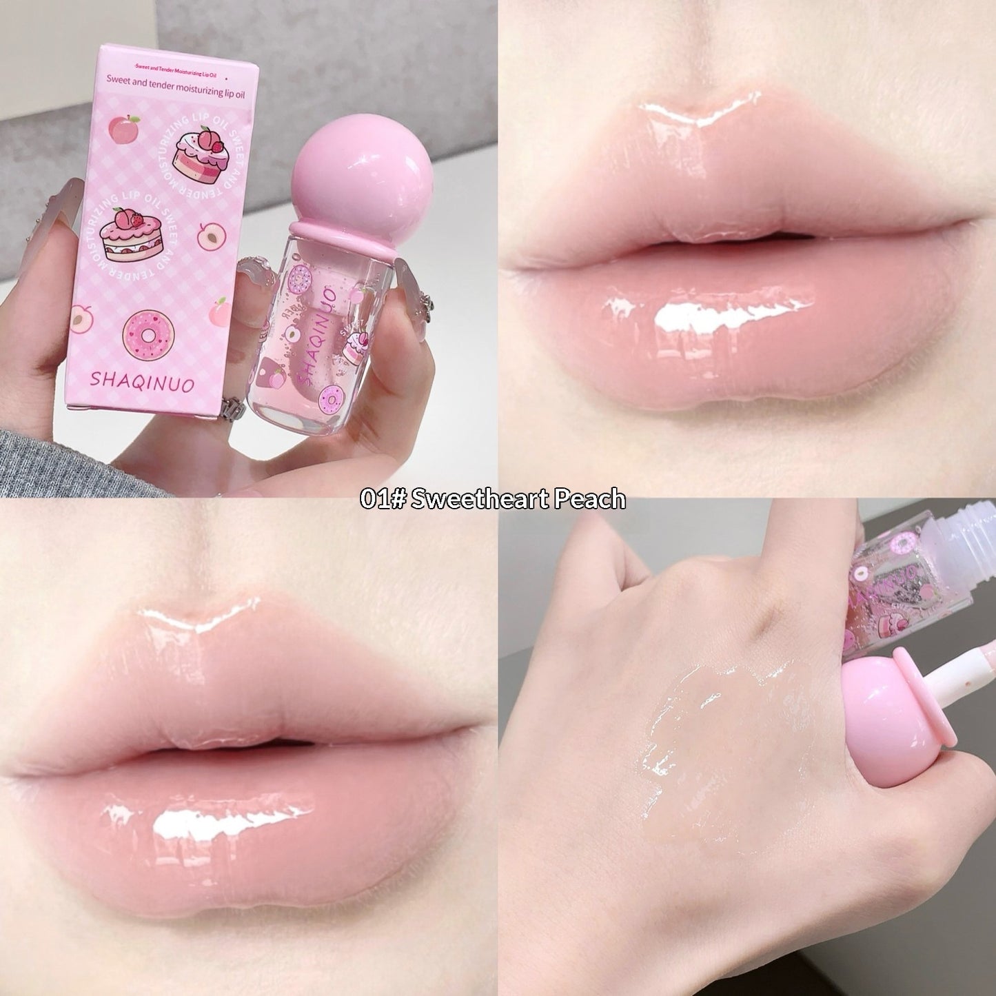 Einzeln verpackte Lippenöle in einer großen Vielfalt an Ausführungen