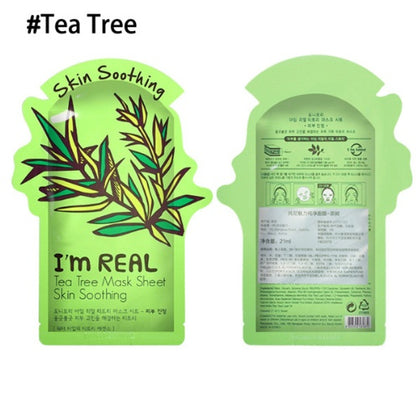 I'm REAL Skin Care Food Sheet Face Mask Feuchtigkeitsspendende, ölregulierende, aufhellende, porenverfeinernde Gesichtsmaske Koreanische Gesichtsmaske von Tony Moly Cosmetics 