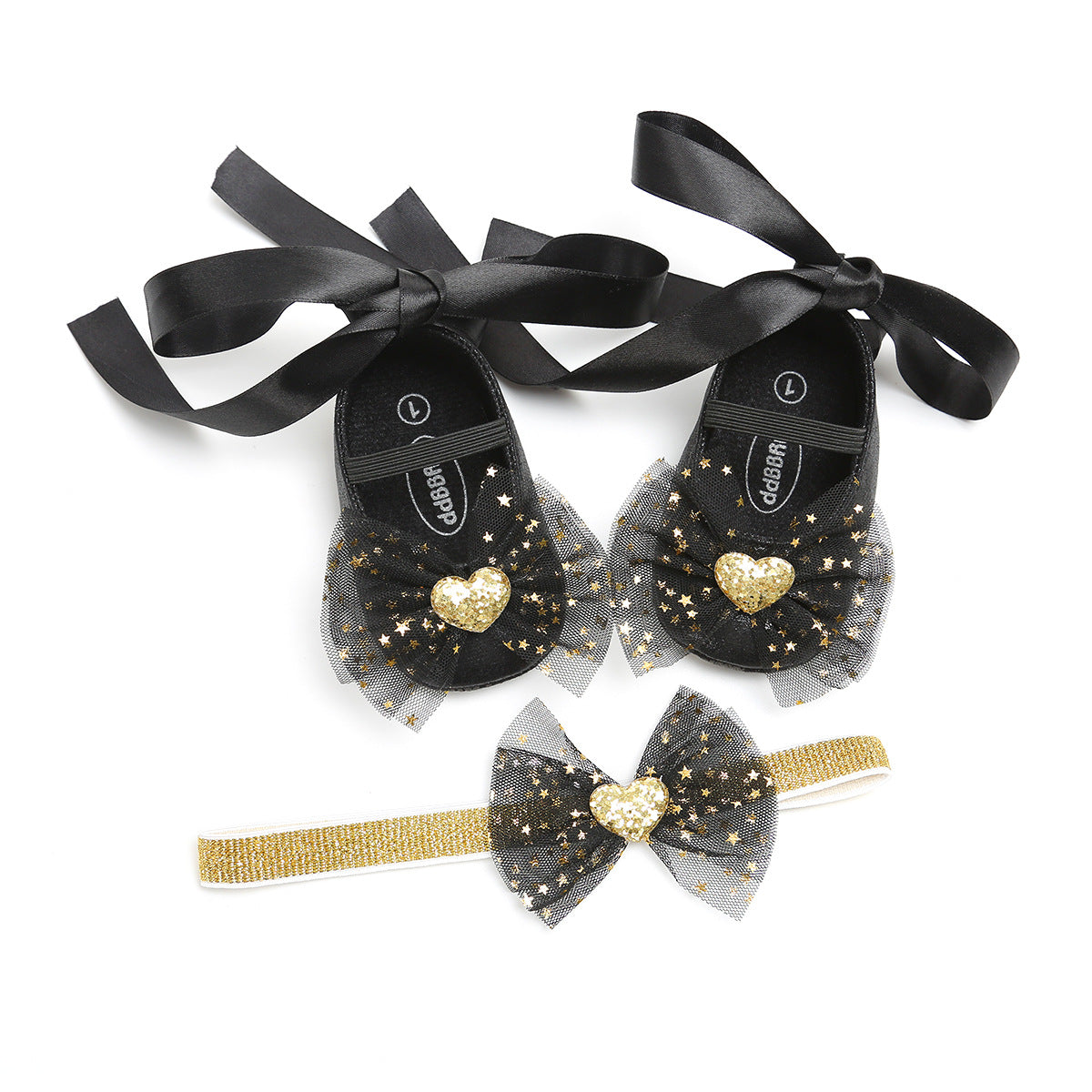 Niedliche Schmetterlings-Babygeschenkbox mit Babyschuhen, Prinzessinnenschuhen, Kopfschmuck und Krone