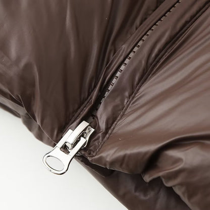 Damenmode: Schlichter und vielseitiger, kapuzenloser Baumwollmantel mit Stehkragen