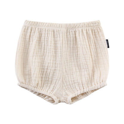 Baby-Shorts aus Baumwollkrepp, atmungsaktive, leichte Sommerhosen, Baby-Bloomers