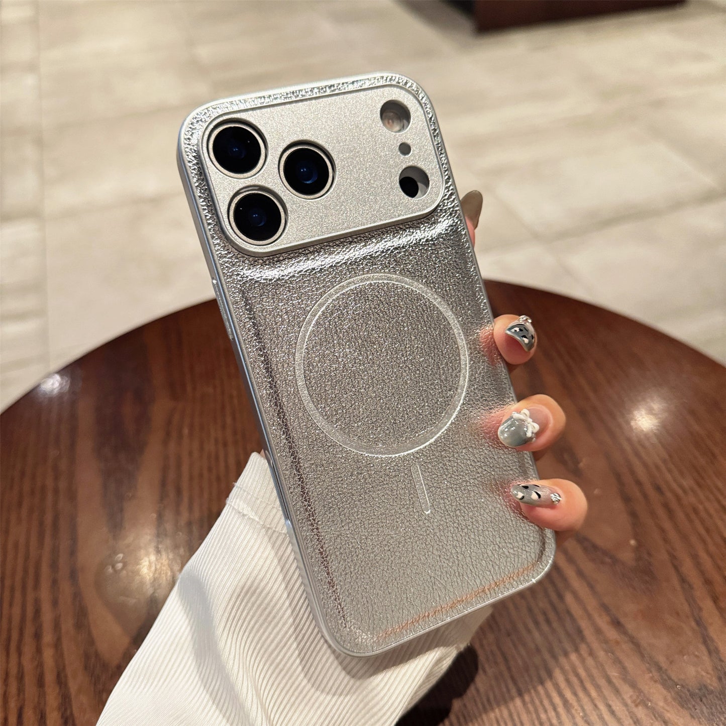 Magnetische Saugkraft, feiner Kreis, einfarbig, feine Löcher, Schutzhülle für Handys