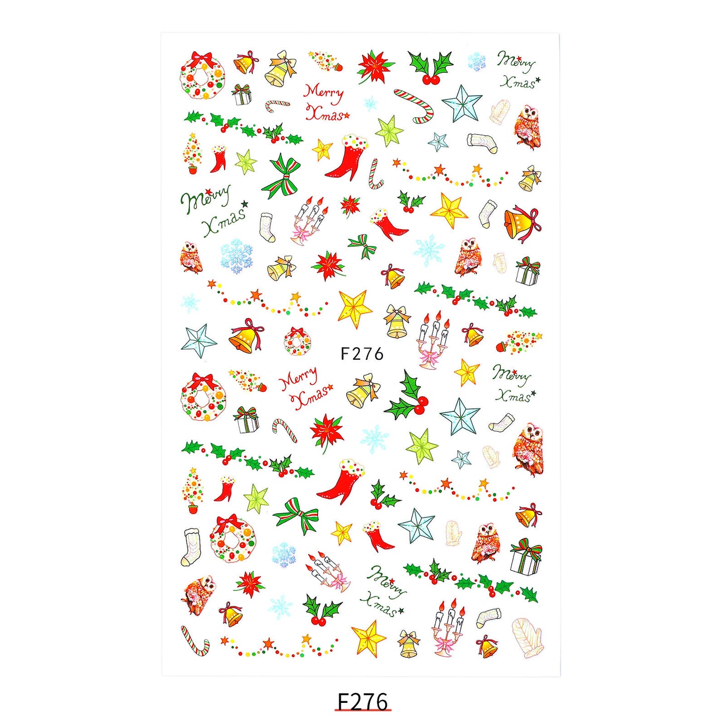 Neuer Nagelaufkleber Weihnachtsmann Aufkleber Riemen Klebstoff