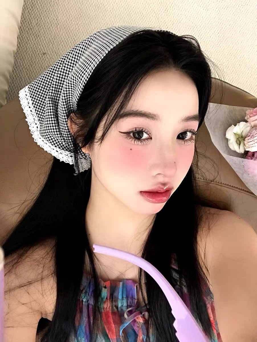 Female Sweet Dopamine Lace Hair Band Headcloth