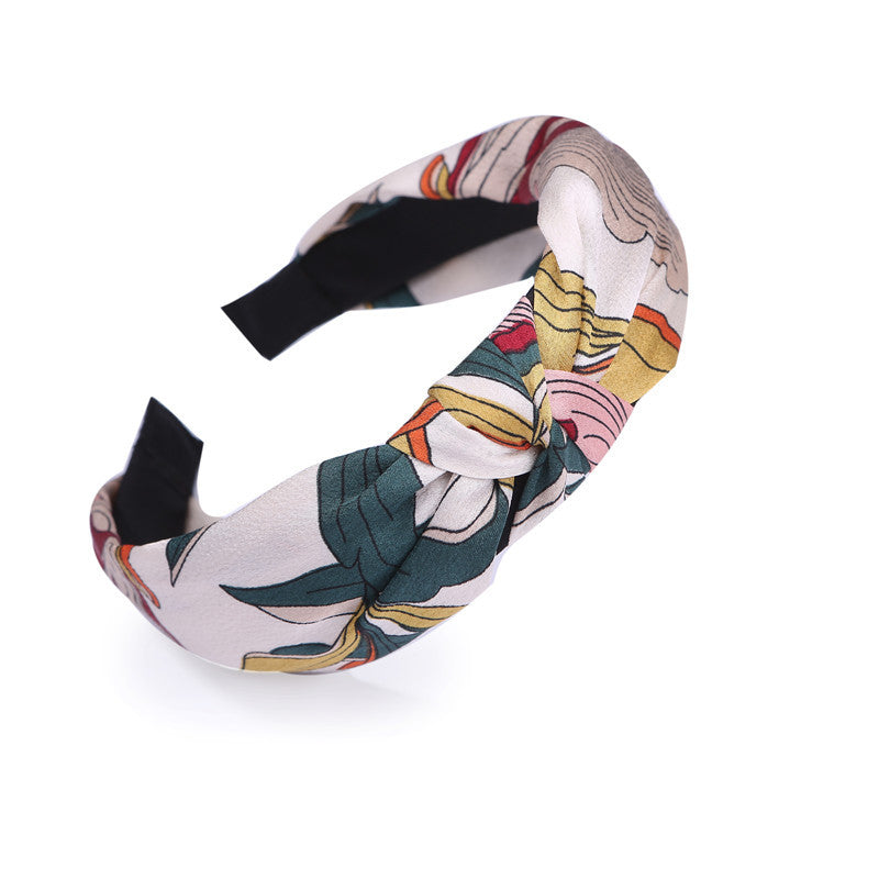 Simple Wide-Sided Knotted Face Wash Headband